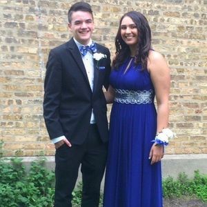 Sleeveless Royal Blue Prom Dress